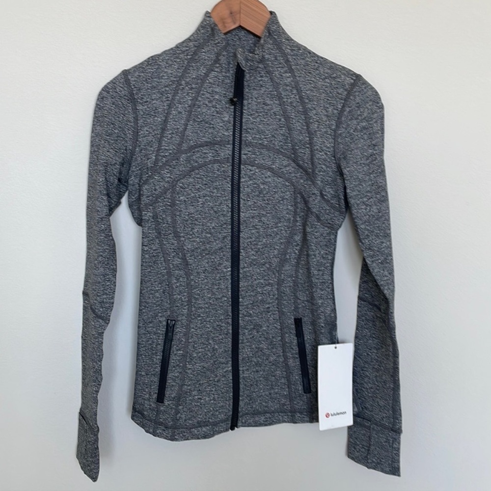 NWT Lululemon Define Jacket *Luon Heathered Black Size 6